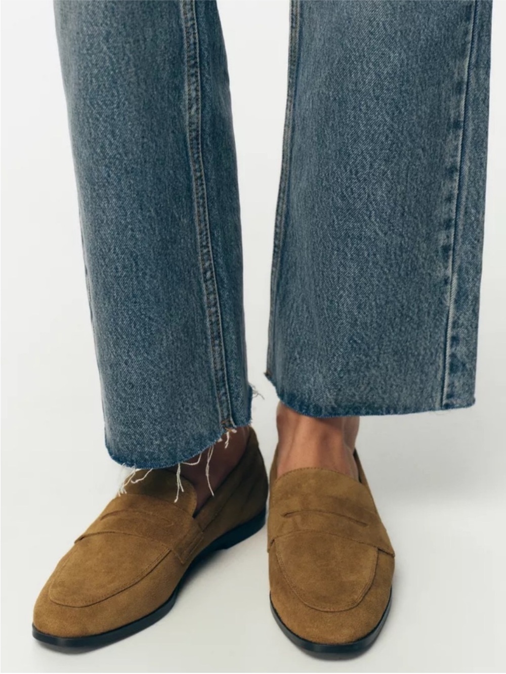 Zara FLAT SPLIT SUEDE
LOAFERS Sand Brown Tan Penny
Loafers Slip On Mule Size 9